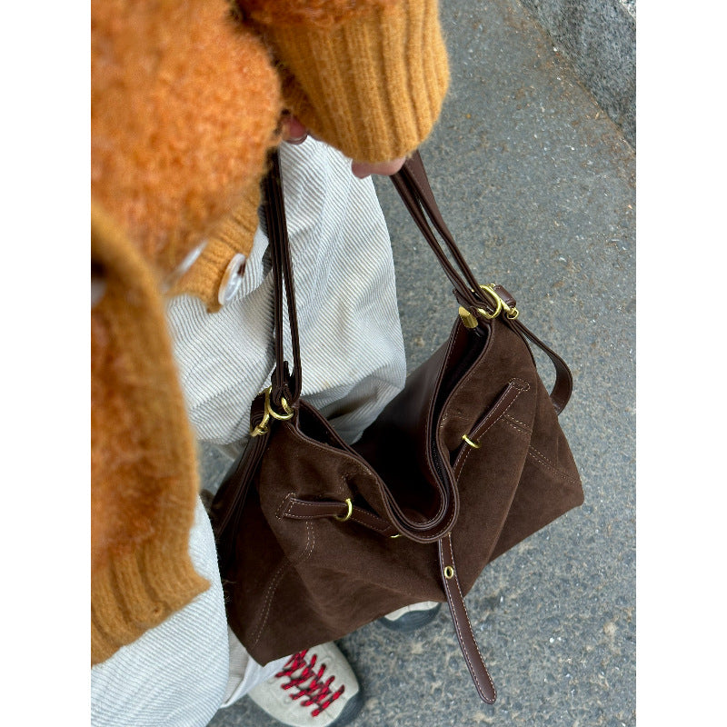 Elegant Suede Tote Bag Bowlift