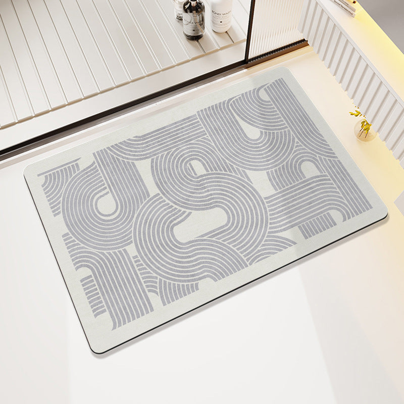 Abstract Geometric Pattern Bath Mat Bowlift