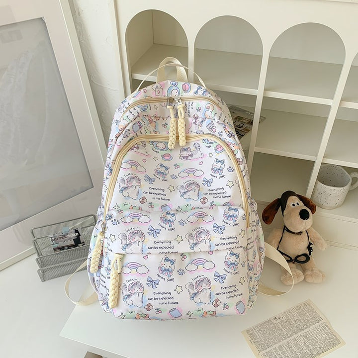 Cute Character Print Backpack