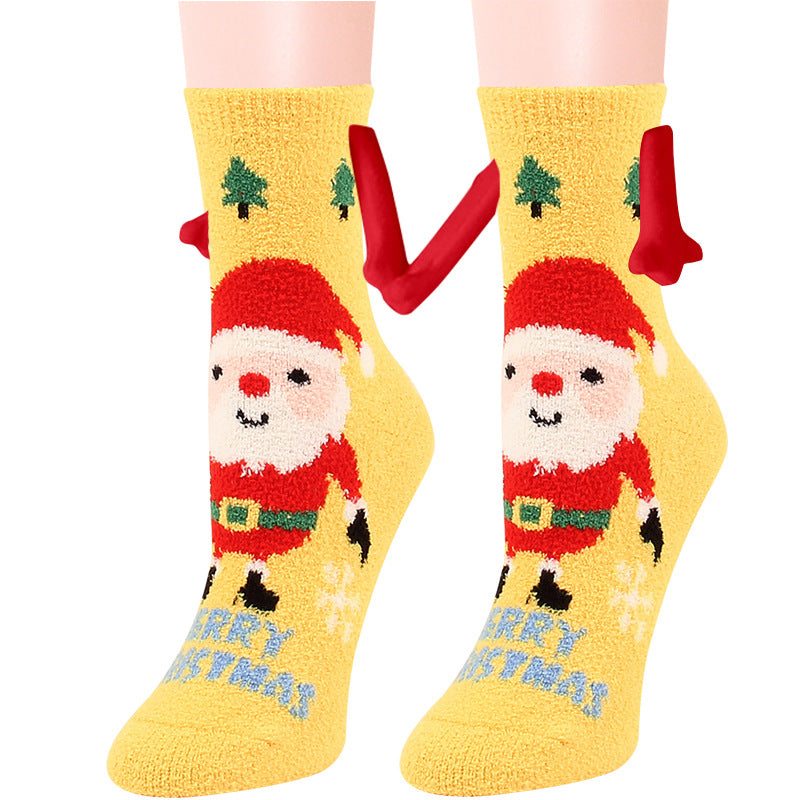 BowLift | Christmas Supplies Coral Fleece Tube Socks Warm Slipper Bed Socks Winter Soft Warm Slipper
