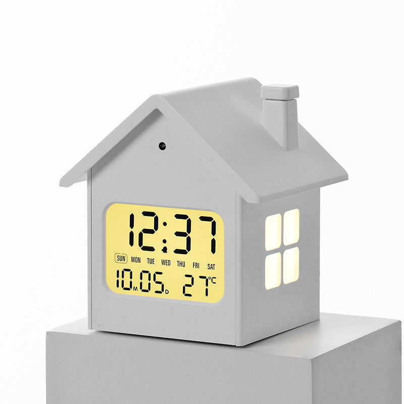 Creative LED alarm clock in house design Bowlift