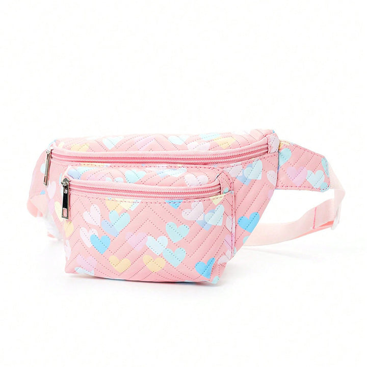 Waist bag with heart-shaped design and multiple compartments Bowlift