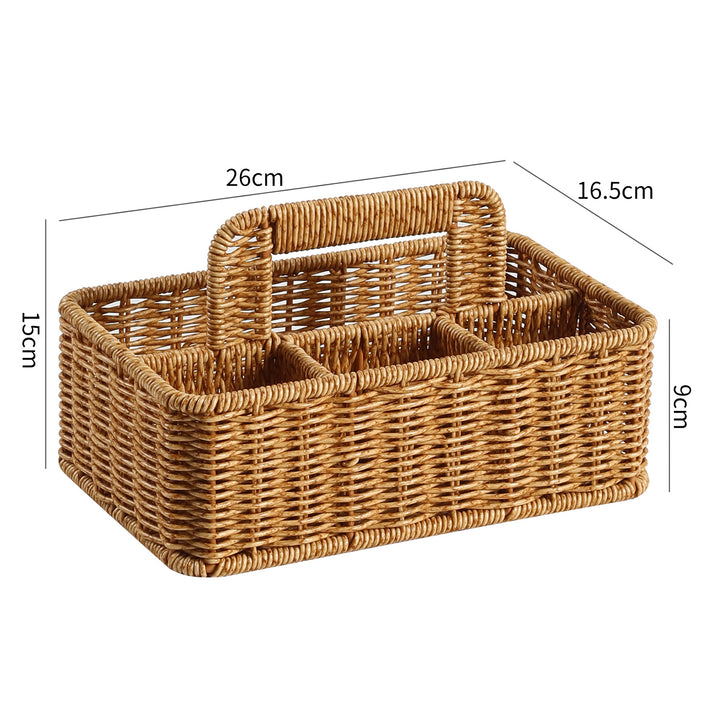 Unisex storage basket with compartments and practical carrying handle Bowlift
