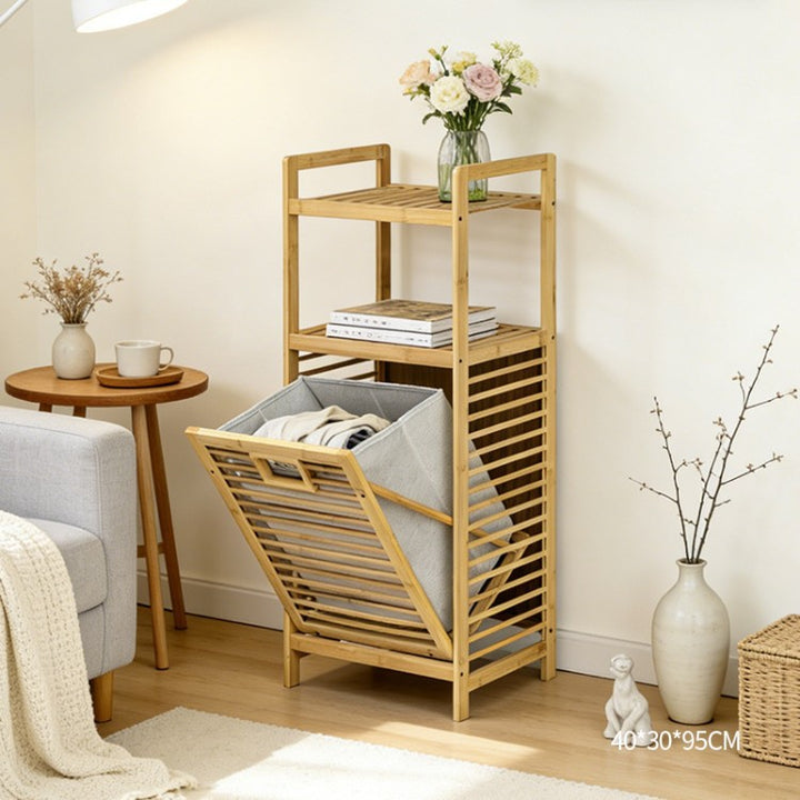Laundry shelf with baskets Bowlift