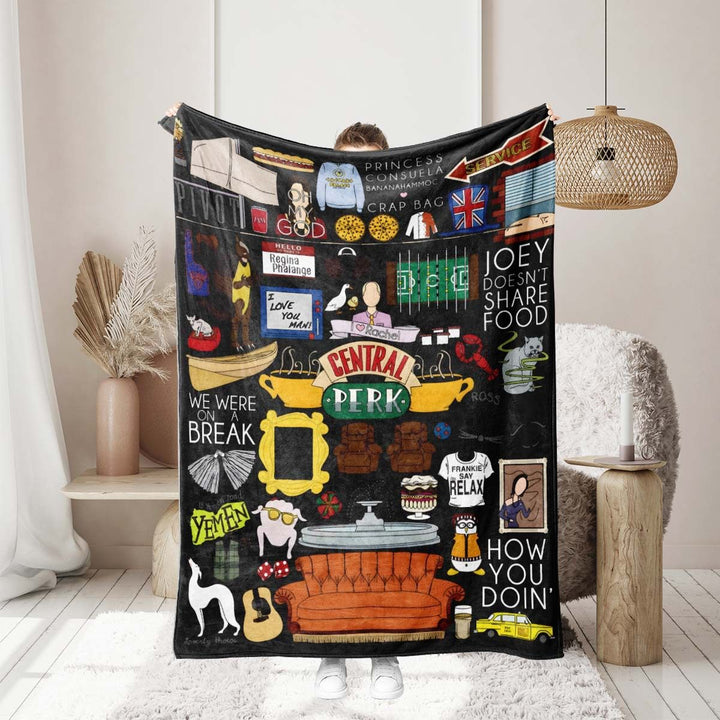 Cozy Graphic Fleece Blanket