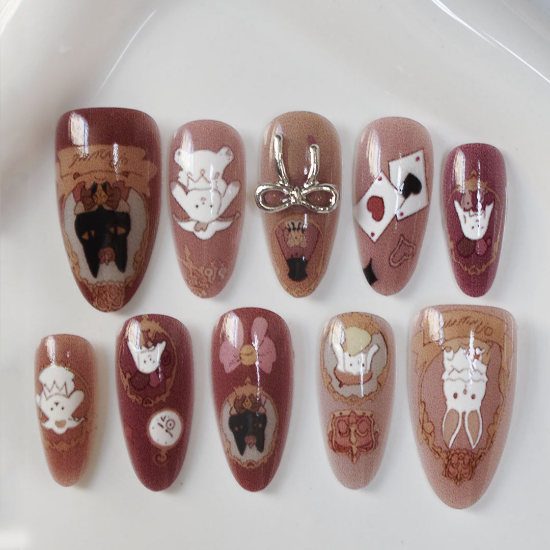 Handmade Themed Press-On Nail Art Bowlift