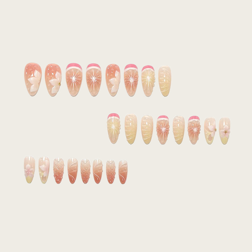 Artificial nails in spring floral and fruit design Bowlift