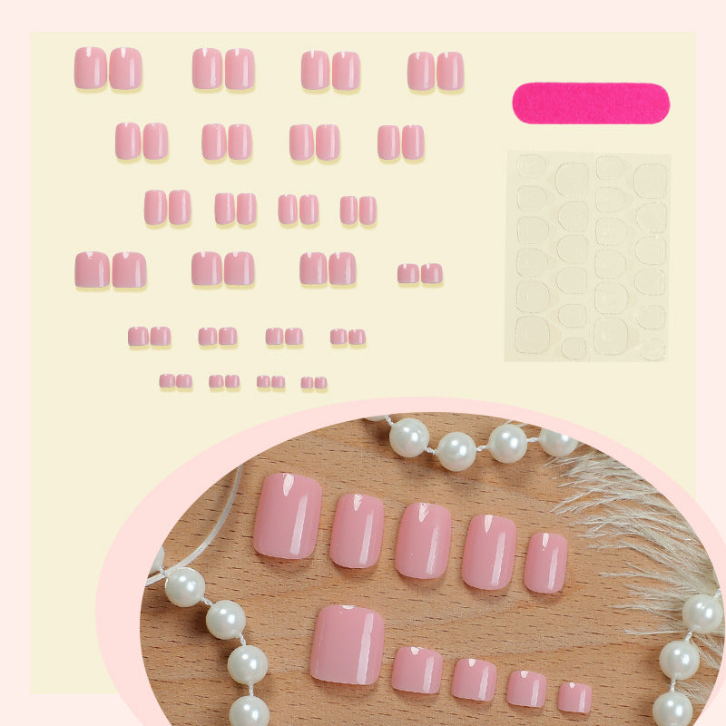 Artificial nail set with elegant finish and caring properties Bowlift