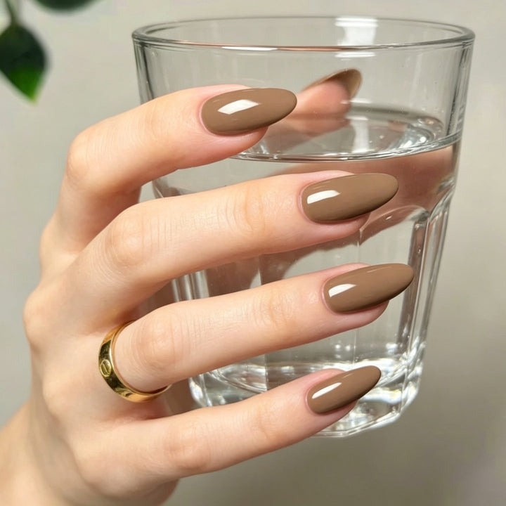 Elegantly Shaped Almond Press-On Nails Bowlift