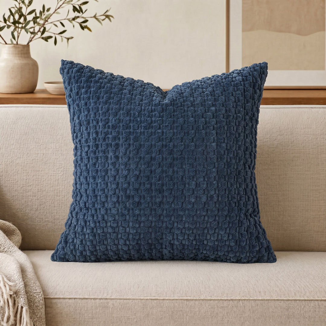 Plush Textured Throw Pillow Cover Bowlift