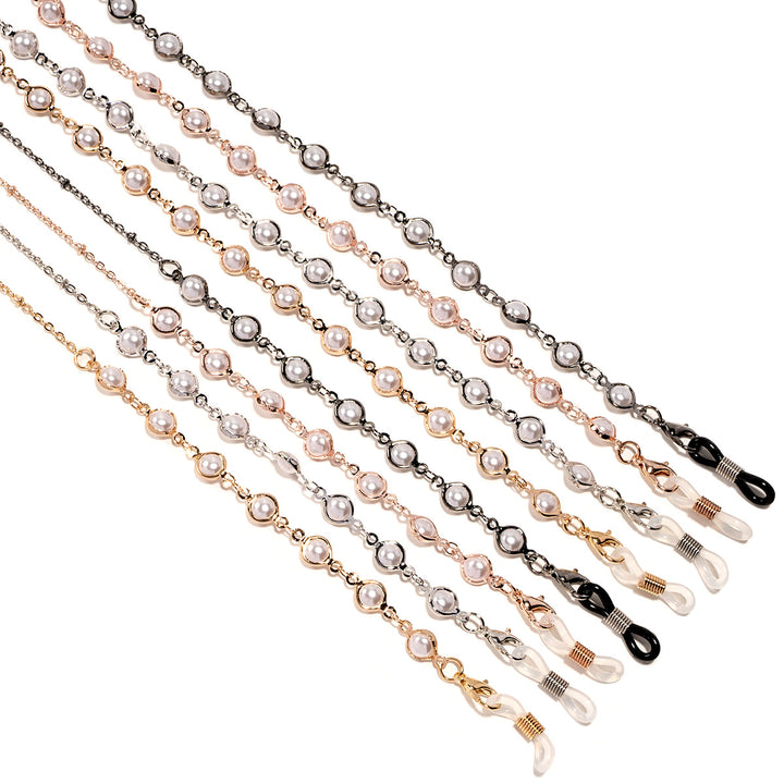 Elegant Pearl-Embellished Glasses Chain Bowlift