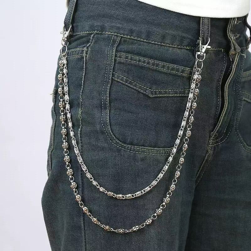 Fashionable chain belt with decorative pendants Bowlift