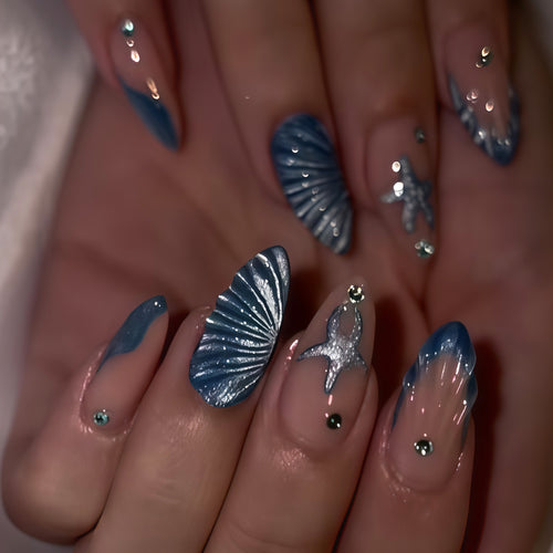 Artistic Ocean-Inspired Nail Art Set Bowlift