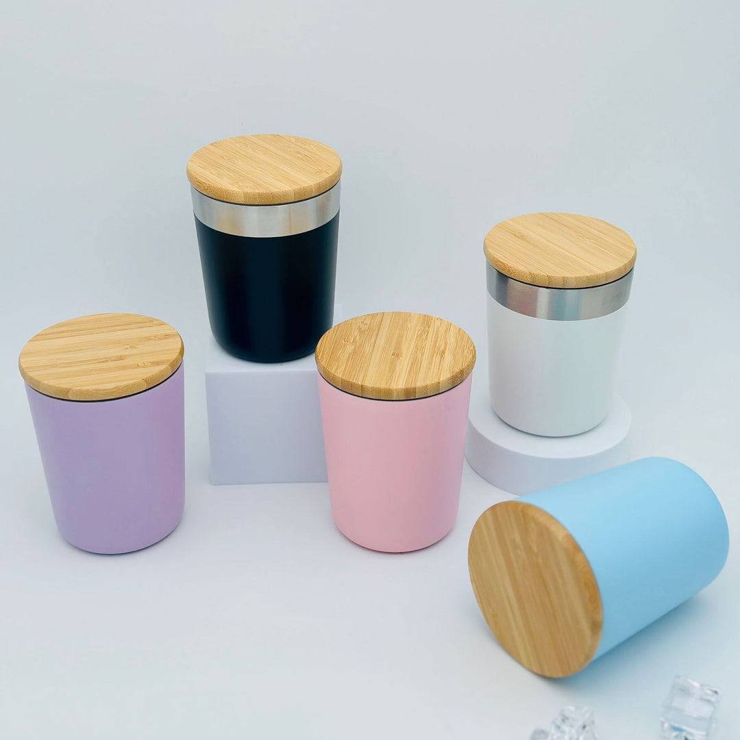 Ladies elegant sustainable insulated cup with bamboo lid Bowlift