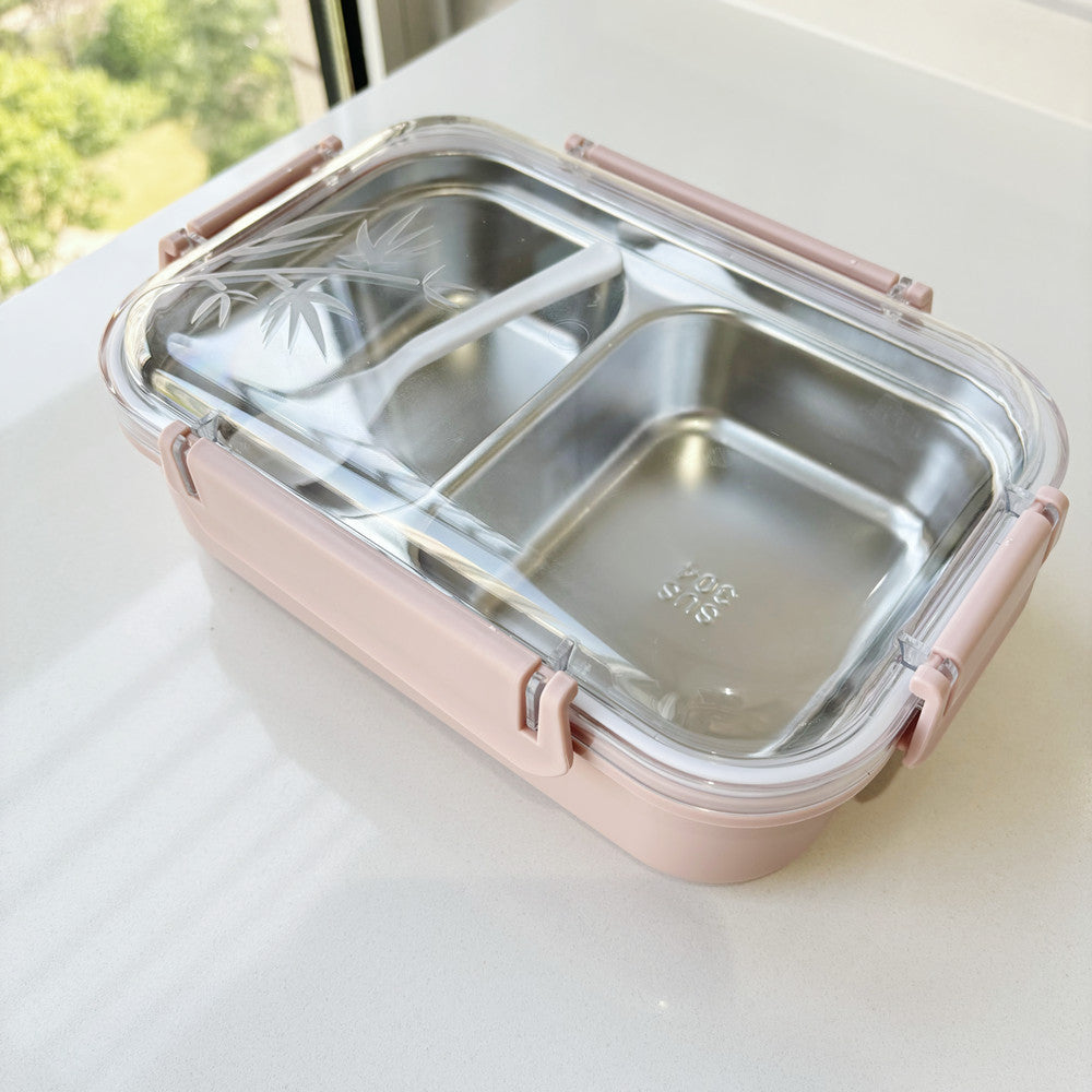 Dual-Compartment Stainless Steel Lunch Box