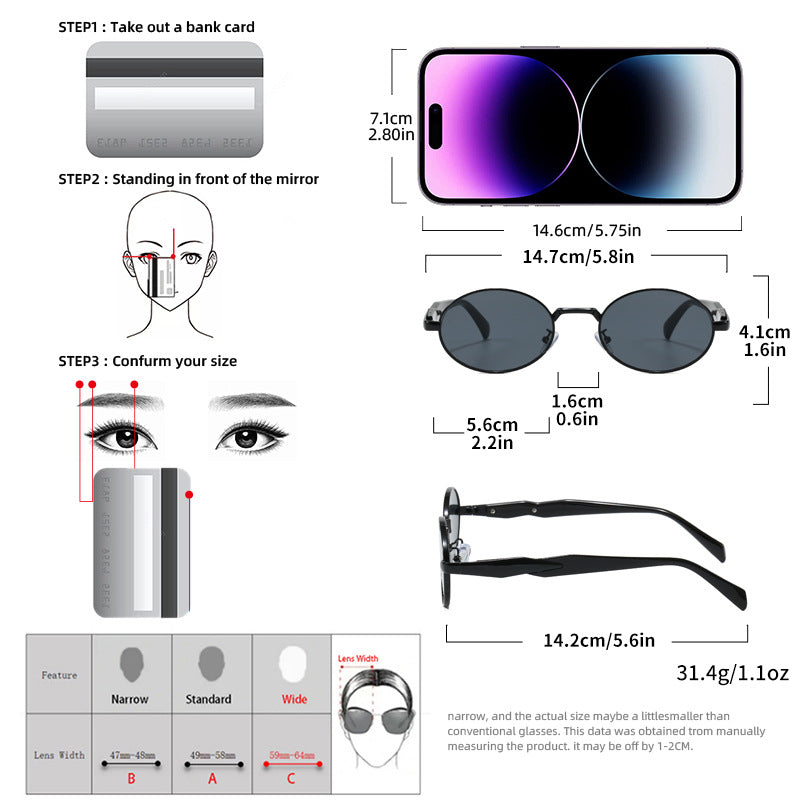 Fashionable Sunglasses In Elegant Oval Design Bowlift 1787127969