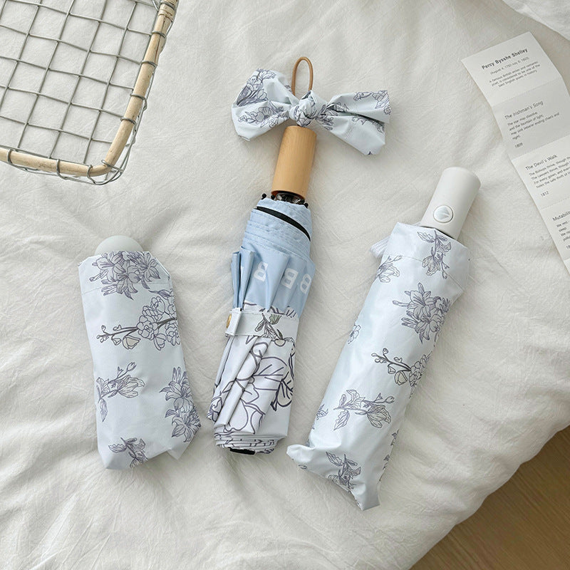 Women's compact umbrella with floral design Bowlift