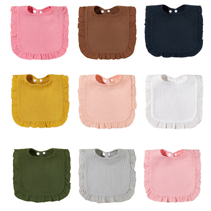 Soft Ruffled Muslin Baby Bib Bowlift