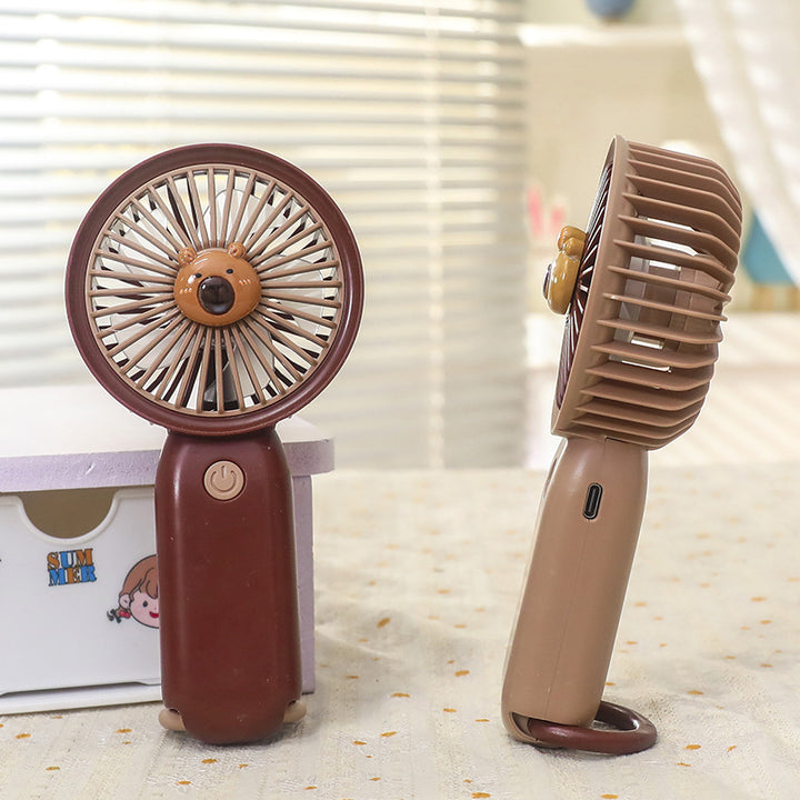 Women Portable Hand Fan with Animal Design Bowlift