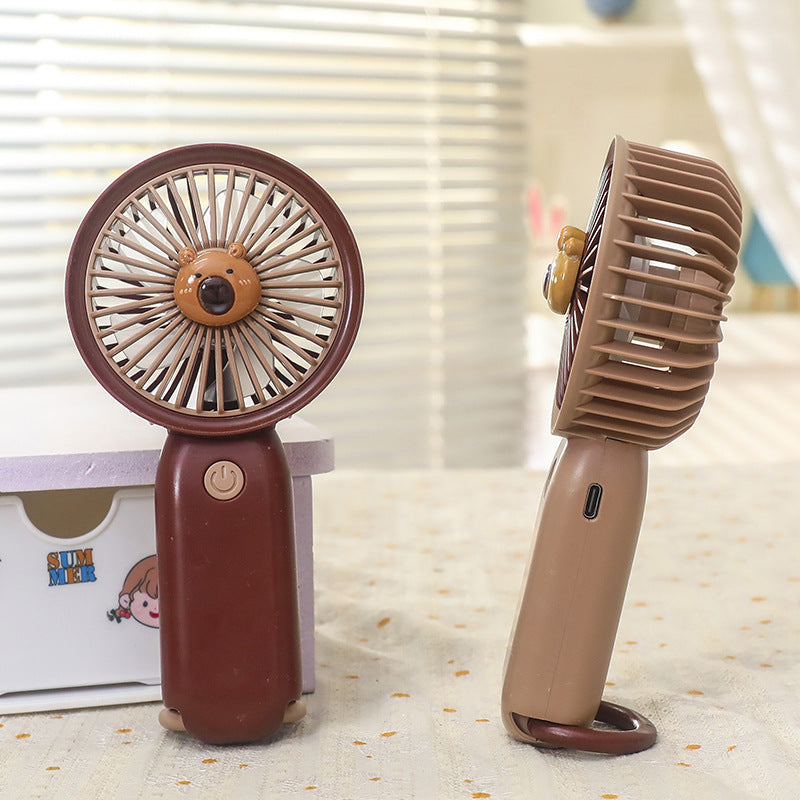 Women's Portable Hand Fan with Animal Design Bowlift