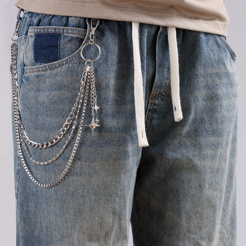 Fashionable keychain chain with sparkling stars Bowlift