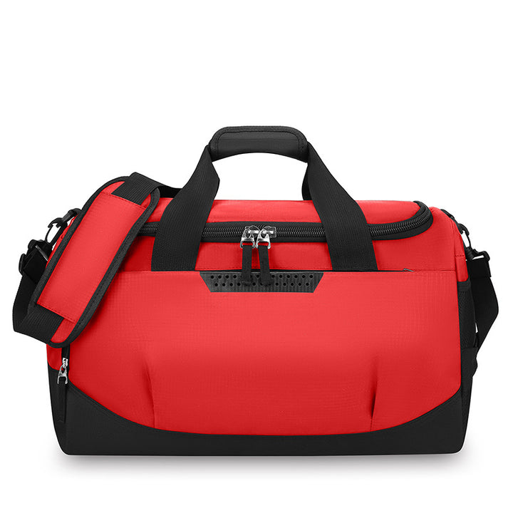 Sporty travel bag with ergonomic carrying system and innovative compartments Bowlift