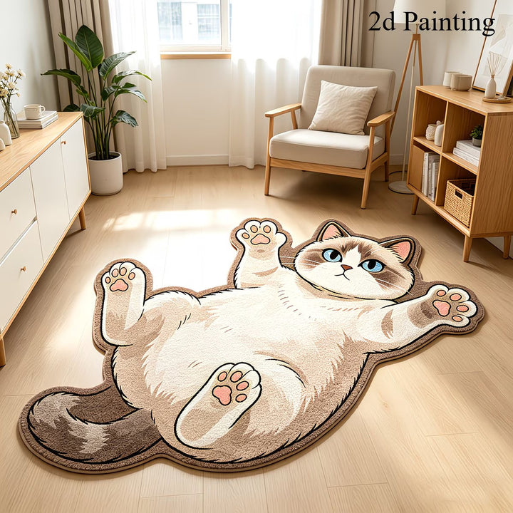 Cat-shaped Decorative Rug