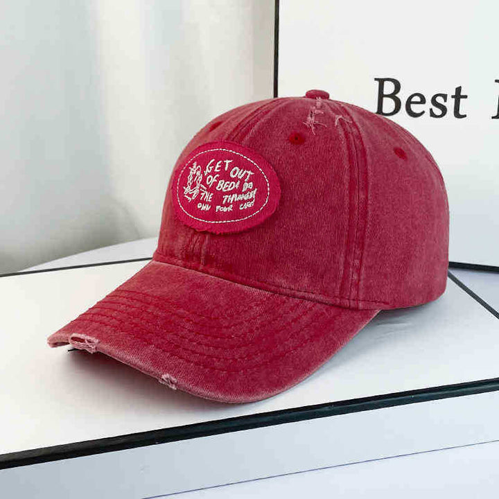Women's Casual Distressed Cotton Baseball Cap Bowlift