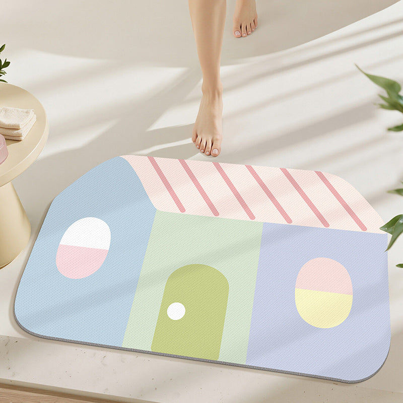 Geometric Design Bath Mat Bowlift