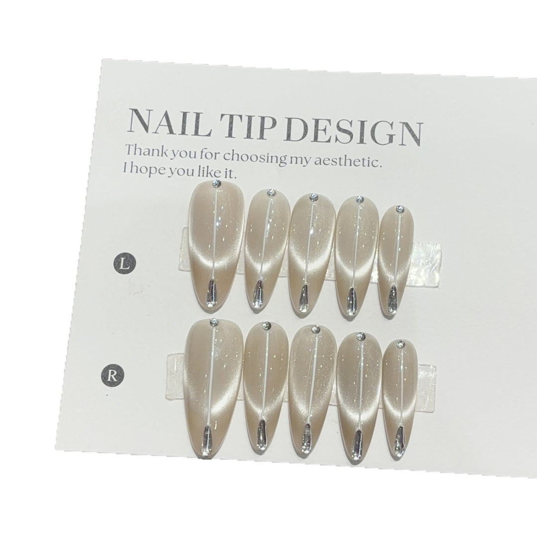 Artificial Nail Set with Elegant French Style Bowlift