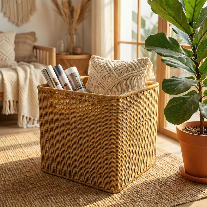 Handwoven storage basket Bowlift