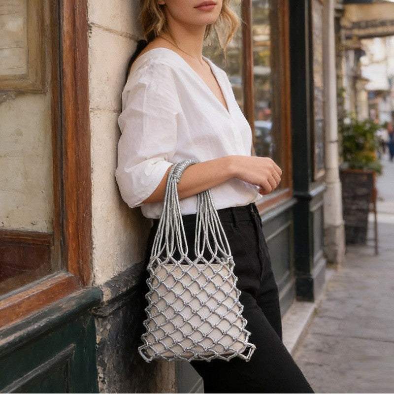 Elegant mesh tote bag with sturdy handles Bowlift