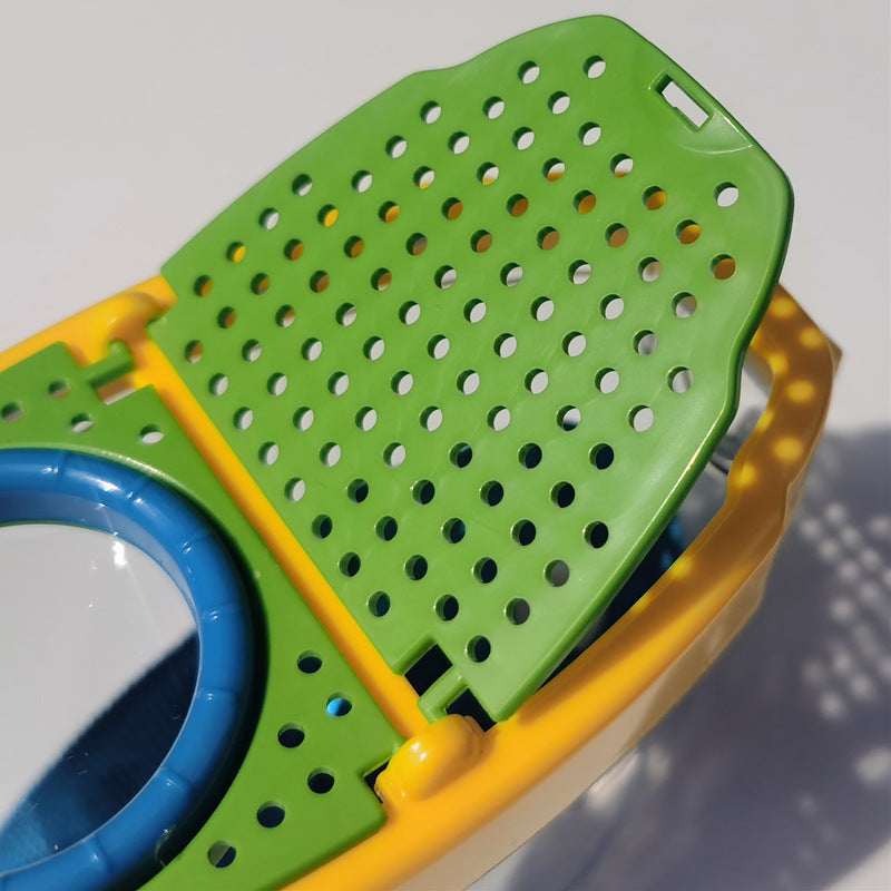 Unisex storage toy with magnifying glass Bowlift