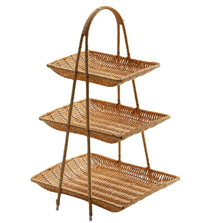 Three-Tier Woven Serving Stand Bowlift