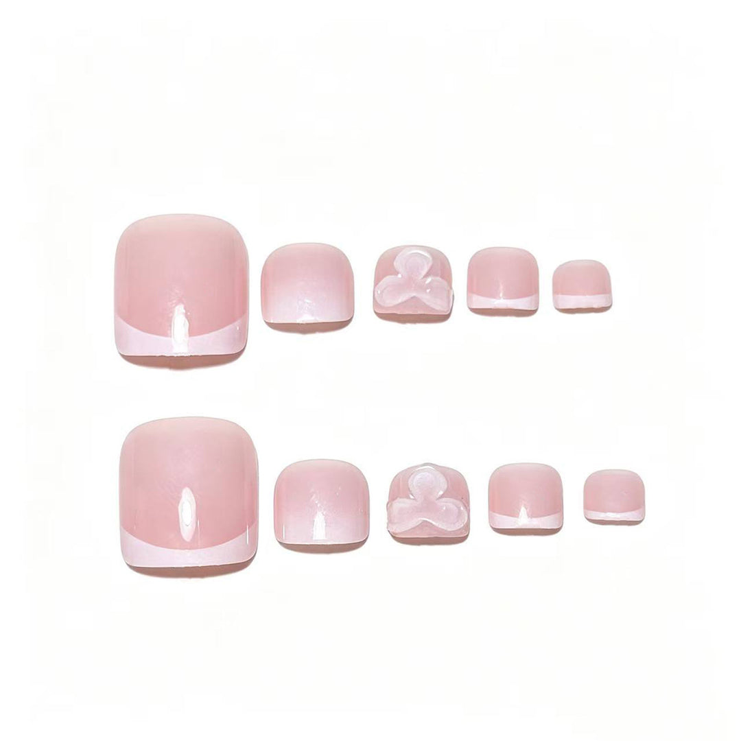 Decorative Press-On Nail Art Tips with Bow Design Bowlift