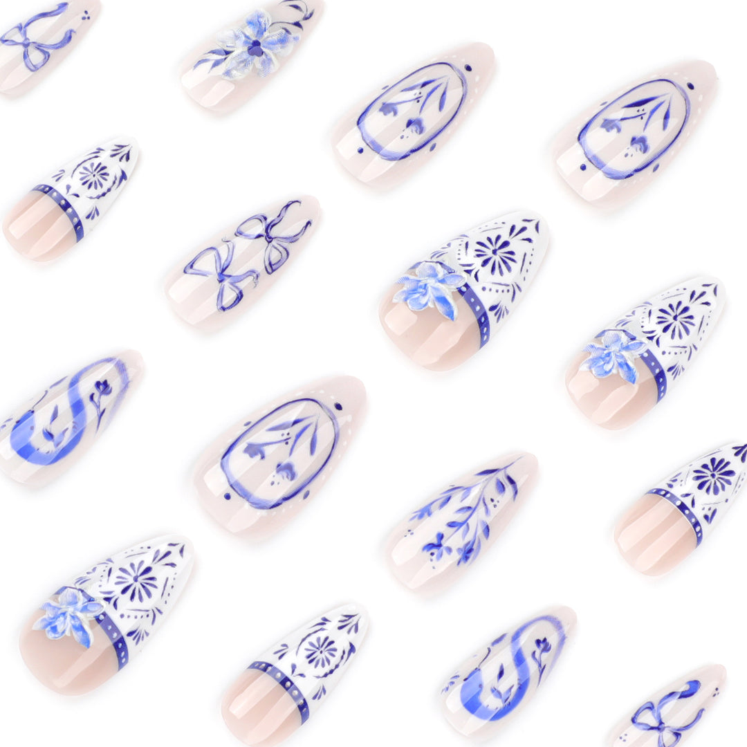 Artful nail art with floral and arch embellishments Bowlift