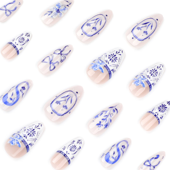 Artful nail art with floral and arch embellishments Bowlift