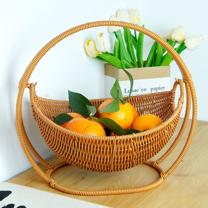 Decorative Woven Pet Basket Bowlift
