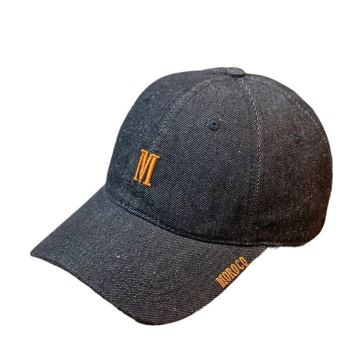 Men's Embroidered Denim Baseball Cap Bowlift