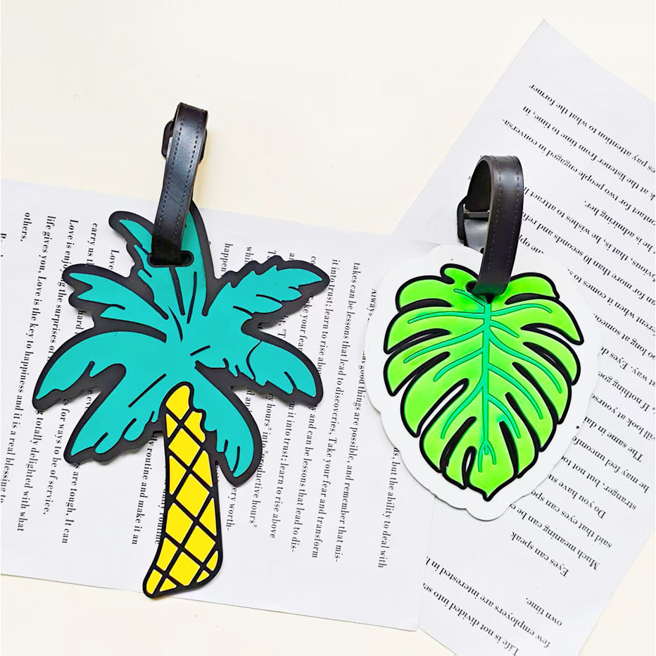 Unisex Tropical Leaf-Shaped Luggage Tag Bowlift