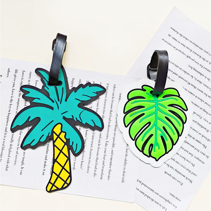 Unisex Tropical Leaf-Shaped Luggage Tag Bowlift