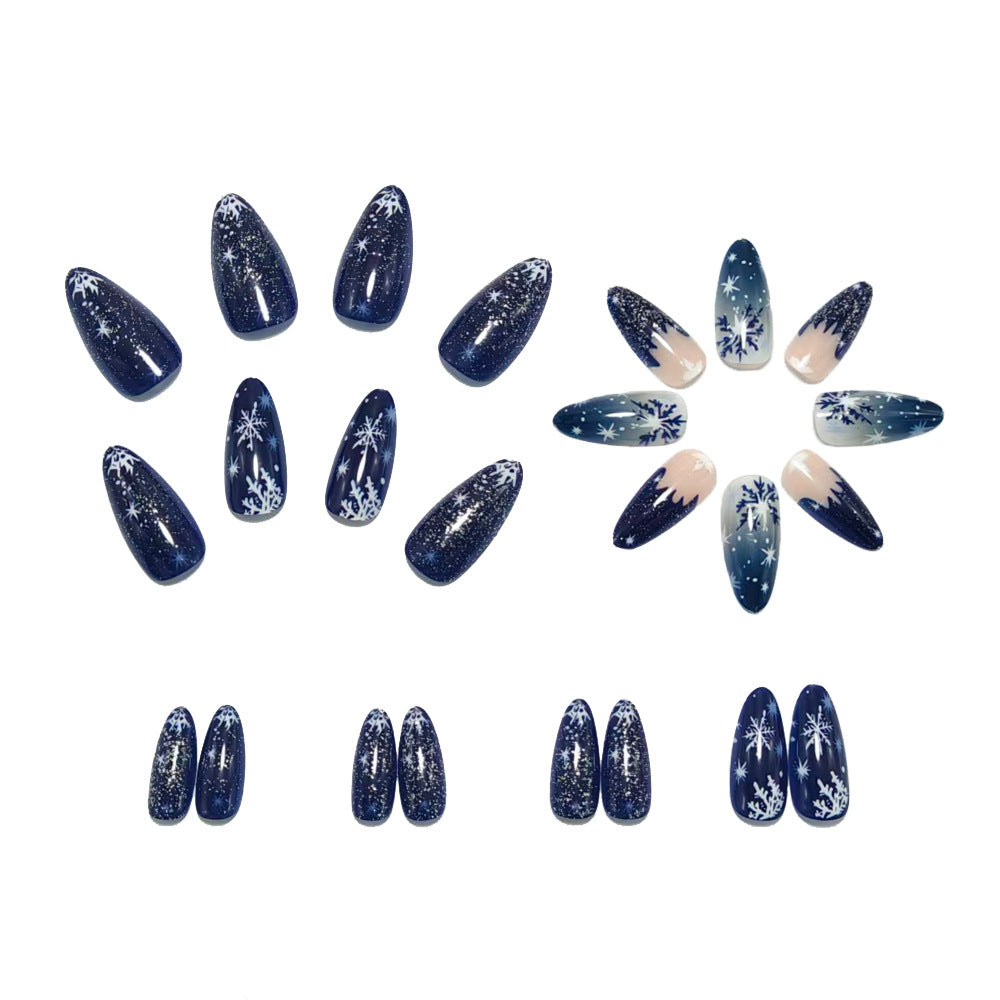 Artificial Nails In Elegant Winter Design Bowlift
