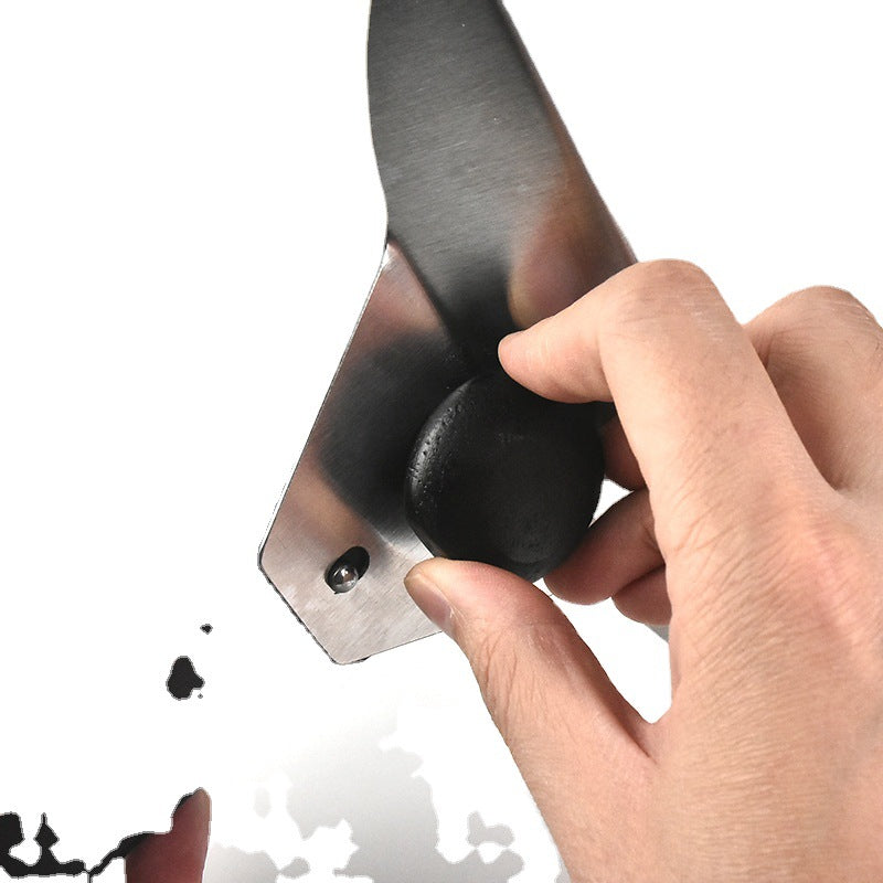 large stainless steel flat spatula pancake turner with ergonomic molded handle Bowlift