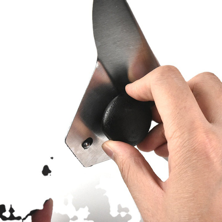 large stainless steel flat spatula pancake turner with ergonomic molded handle Bowlift
