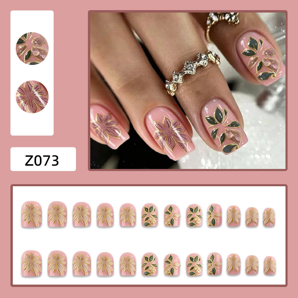 Artful Nail Art with Floral Design Bowlift