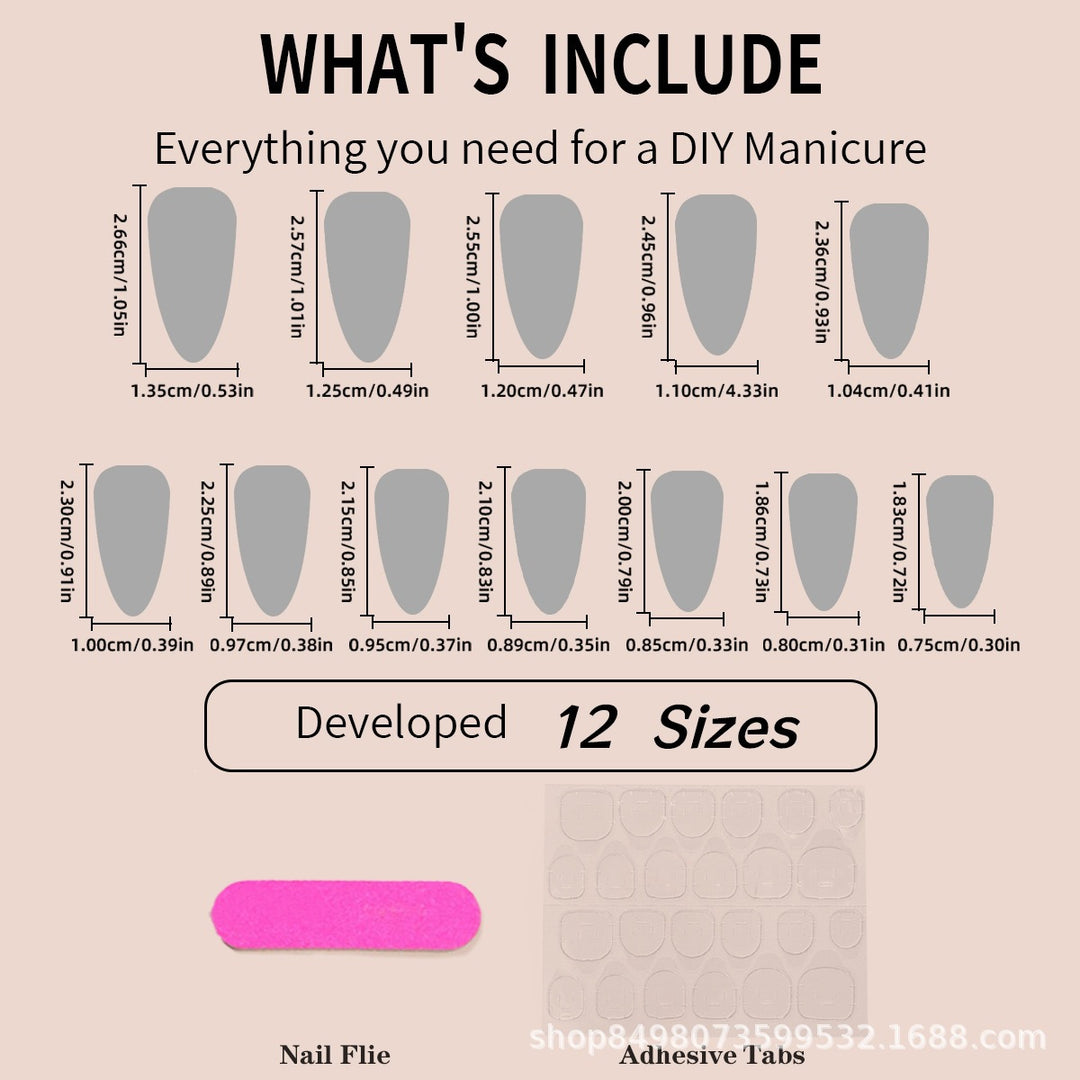 Elegant artificial nail set with classic French tips Bowlift