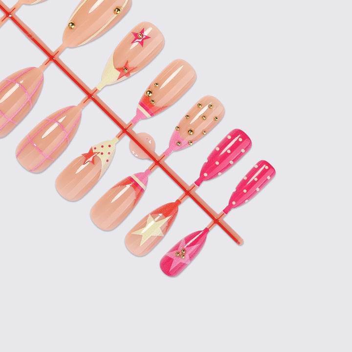 Decorative Themed Press-On Nail Art Set Bowlift