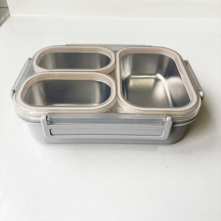 Three-Compartment Stainless Steel Bento Lunchbox Bowlift