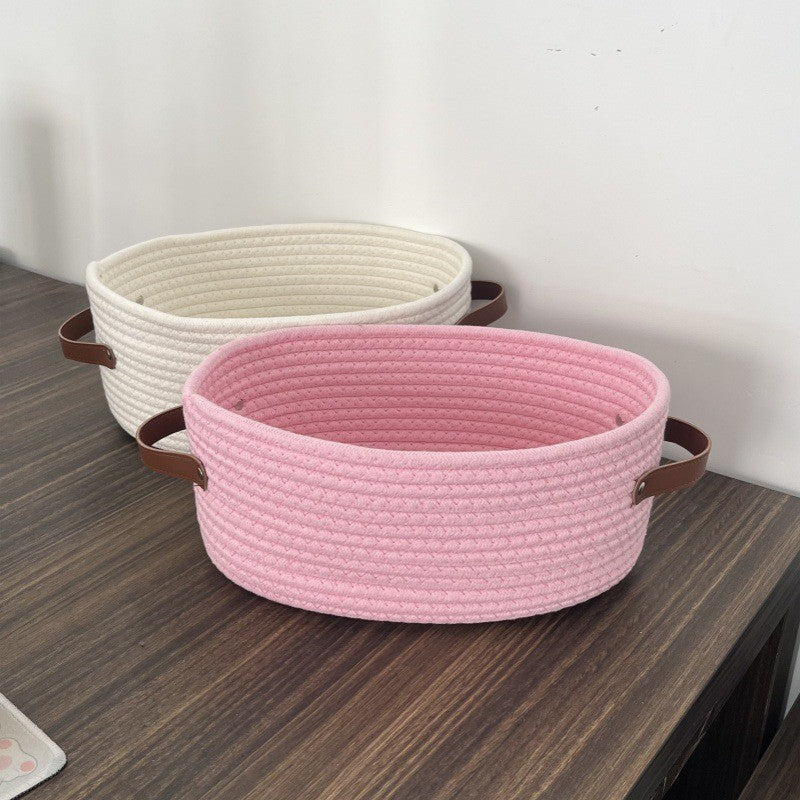 Women Gift Basket made of braided material Bowlift
