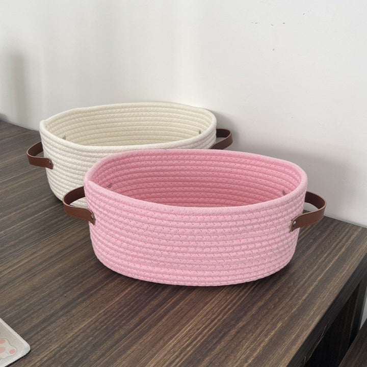 Women Gift Basket made of braided material Bowlift